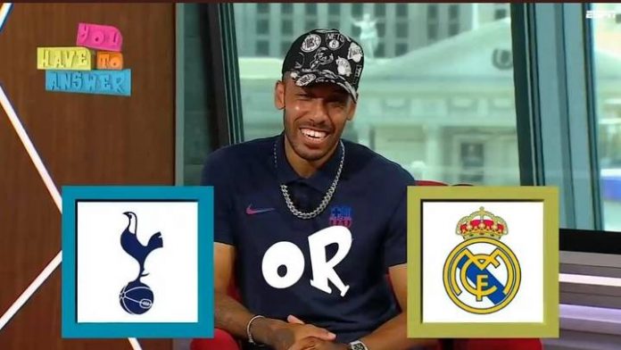 Aubameyang requested to decide on between Actual Madrid and Spurs