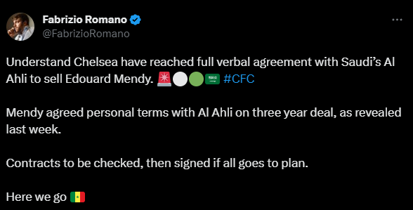Edouard Mendy is Set to Join Al Ahli from Chelsea
