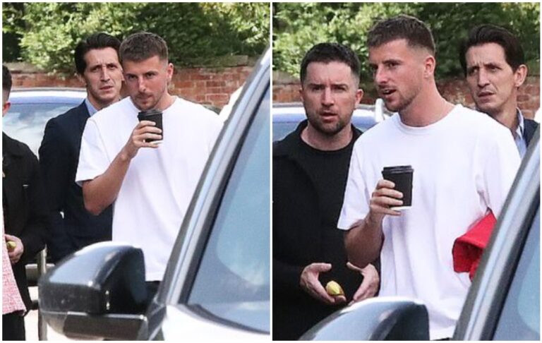 (Pictures) Mason Mount pictured in Cheshire holding what seems to be a purple shirt