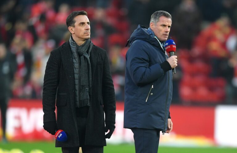 Jamie Carragher mocks Manchester United as Gary Neville’s ‘billion pound bottle jobs’ remark comes again to chunk him 